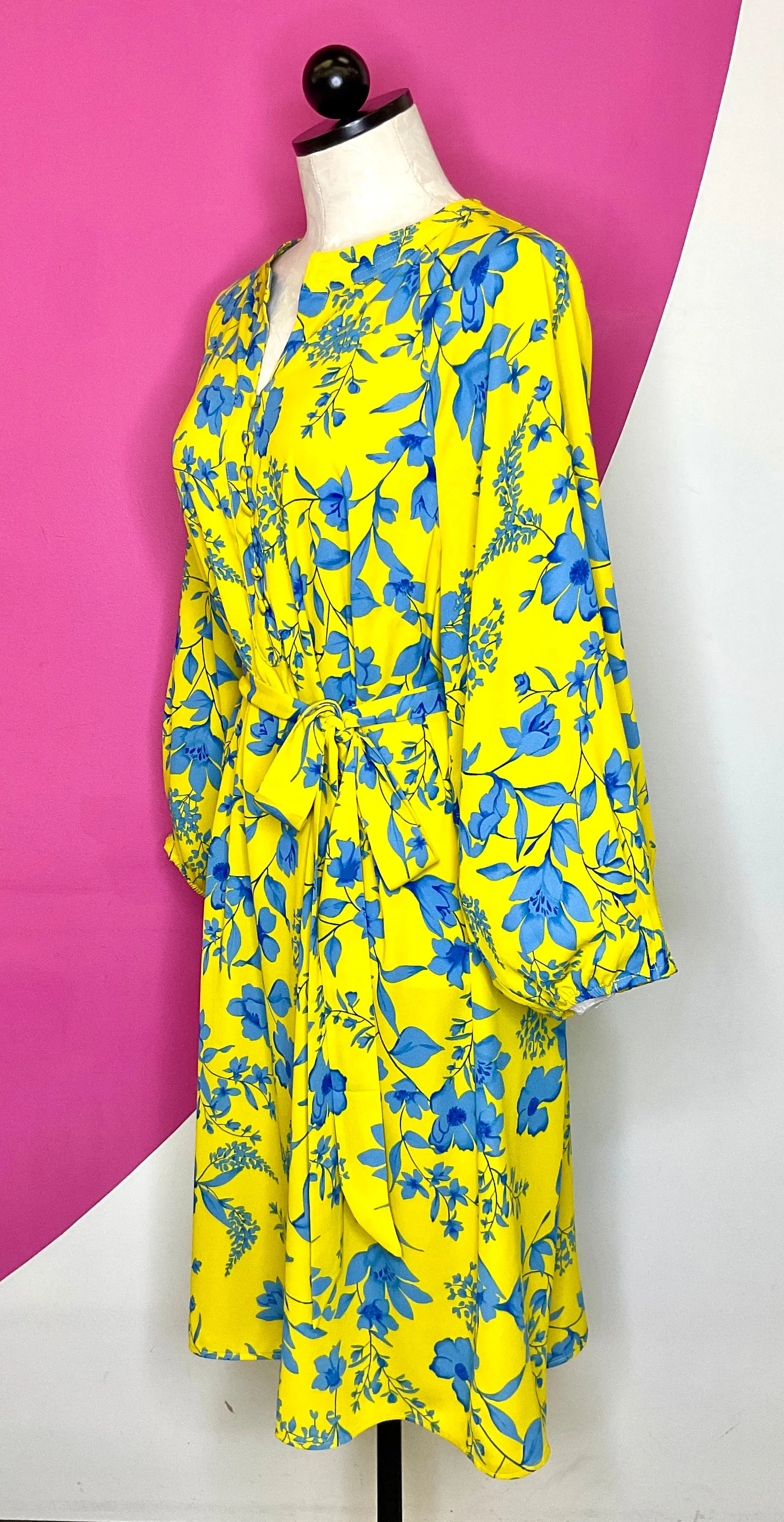 CABI LEMON DROP CHIFFON DRESS - XL
