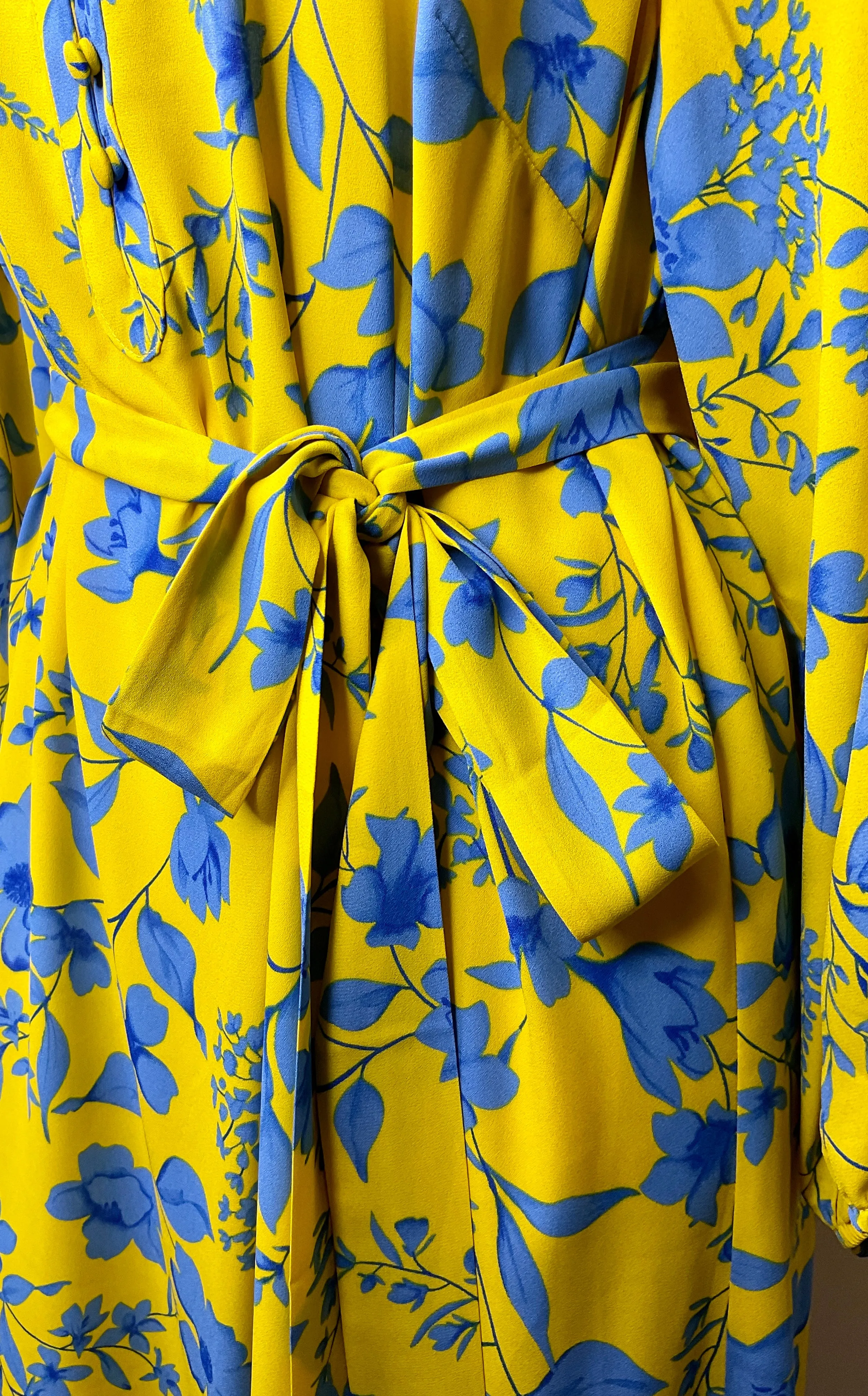 CABI LEMON DROP CHIFFON DRESS - XL