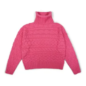 Cable Knit Turtleneck Sweater