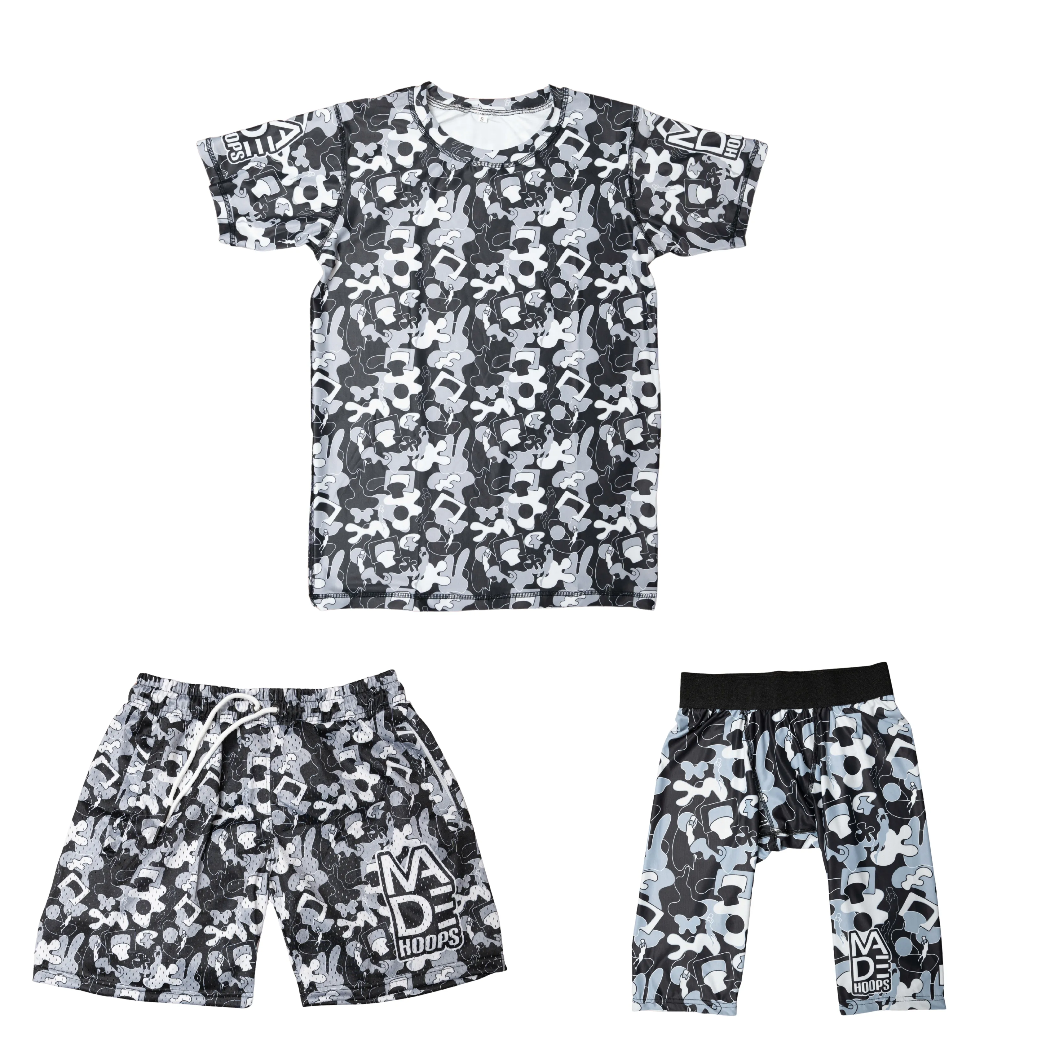 Camo Compression T-Shirt | Black