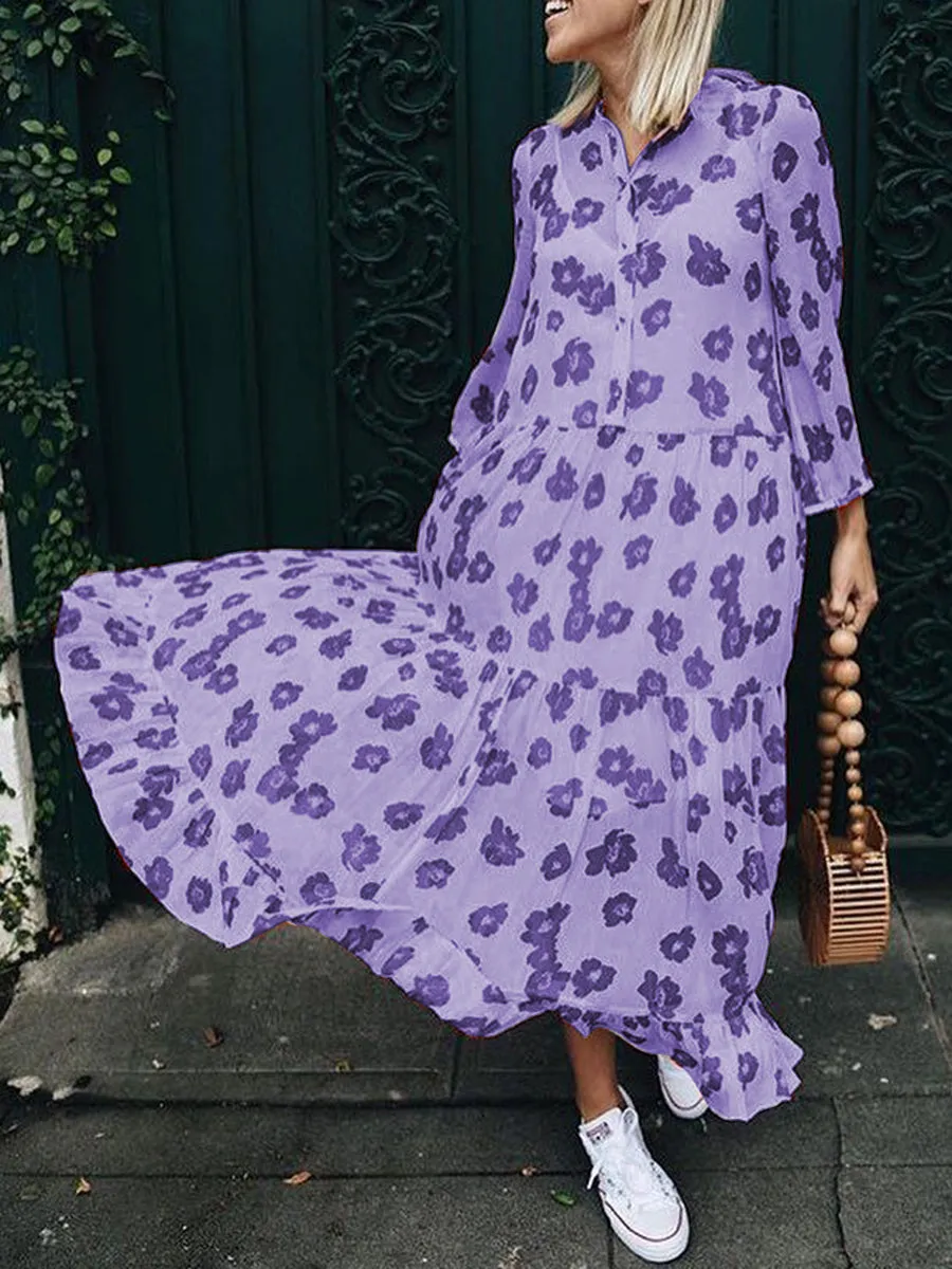 Casual Loose Print Dress