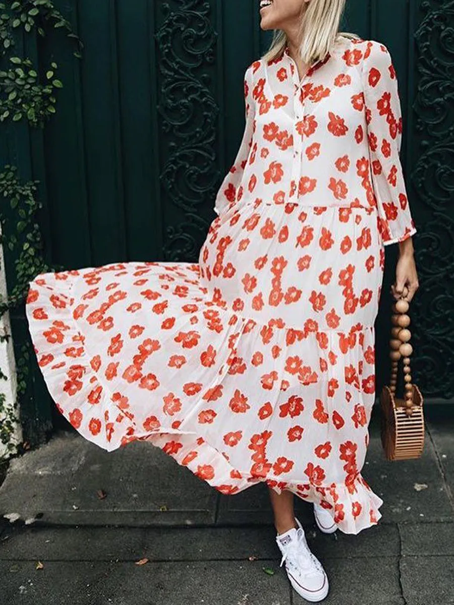 Casual Loose Print Dress