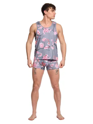 Cherry Blossom Tank Grey