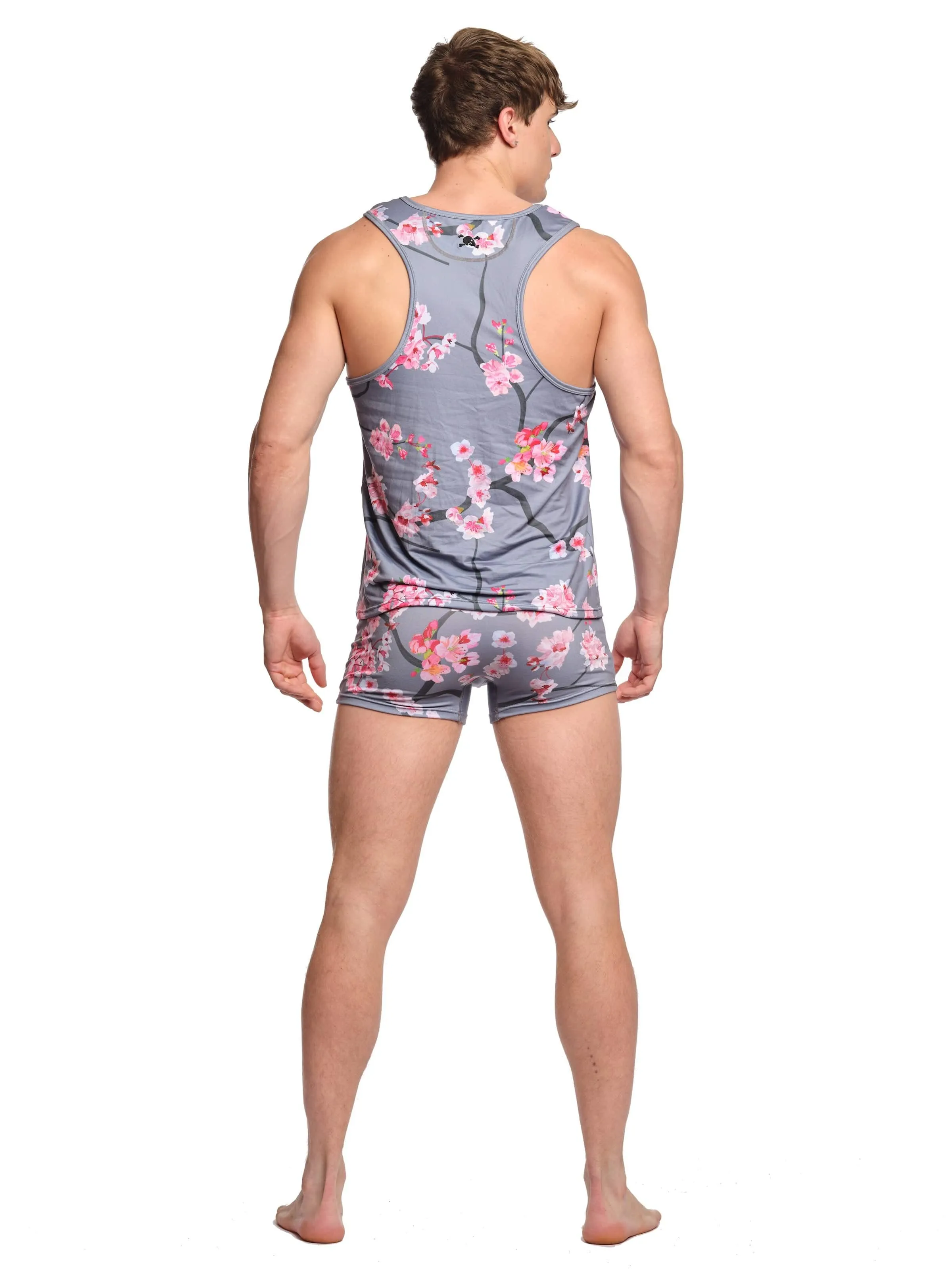 Cherry Blossom Tank Grey