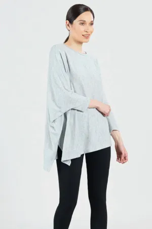 CLARA SUNWOO TU115W Cashmere-Like Knit - Poncho Sleeve Sweater Tunic