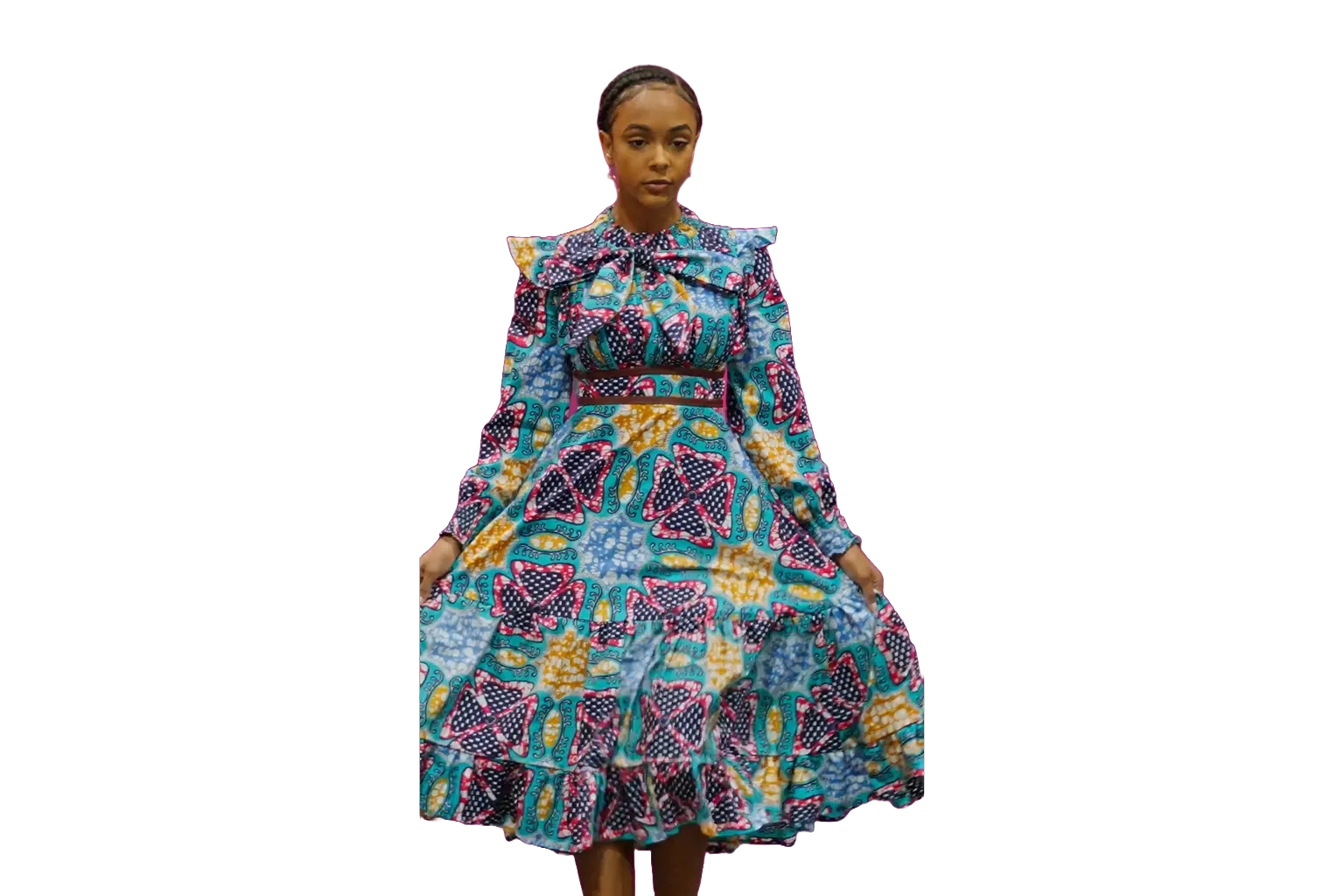 Colourful African Print Dress