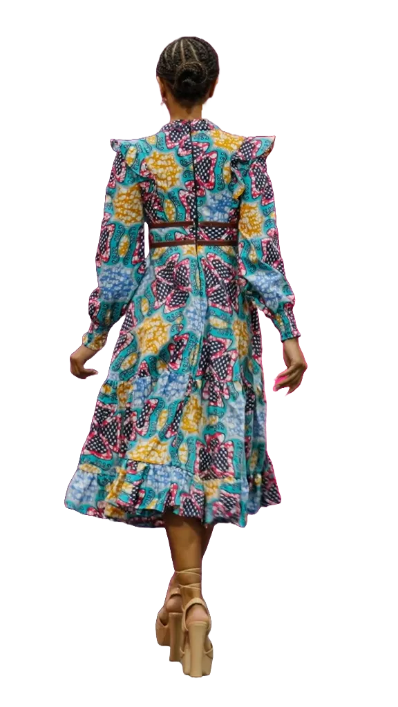 Colourful African Print Dress