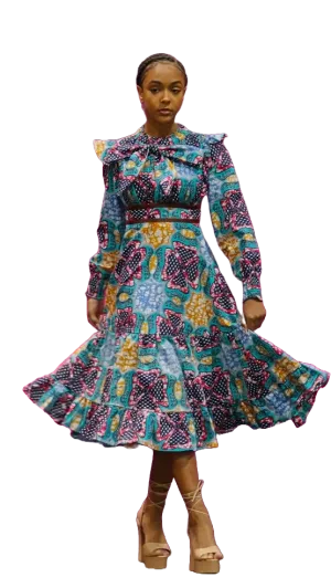 Colourful African Print Dress