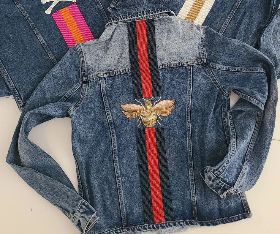 Cropped Denim Jacket  Op Navy/Op Red