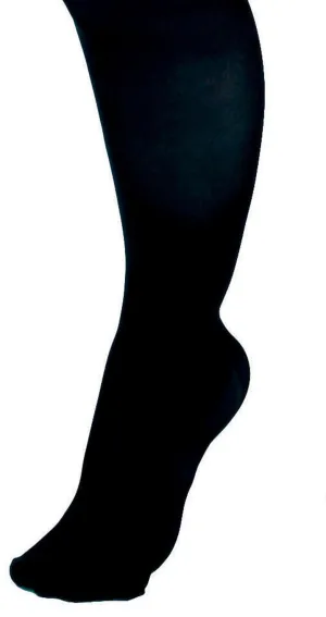 CURAD Knee-High Compression Hosiery with 15-20 mmHg, Black, Size B, Regular