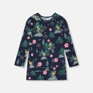 Deux Par Deux Tunic Top - Navy Outdoor