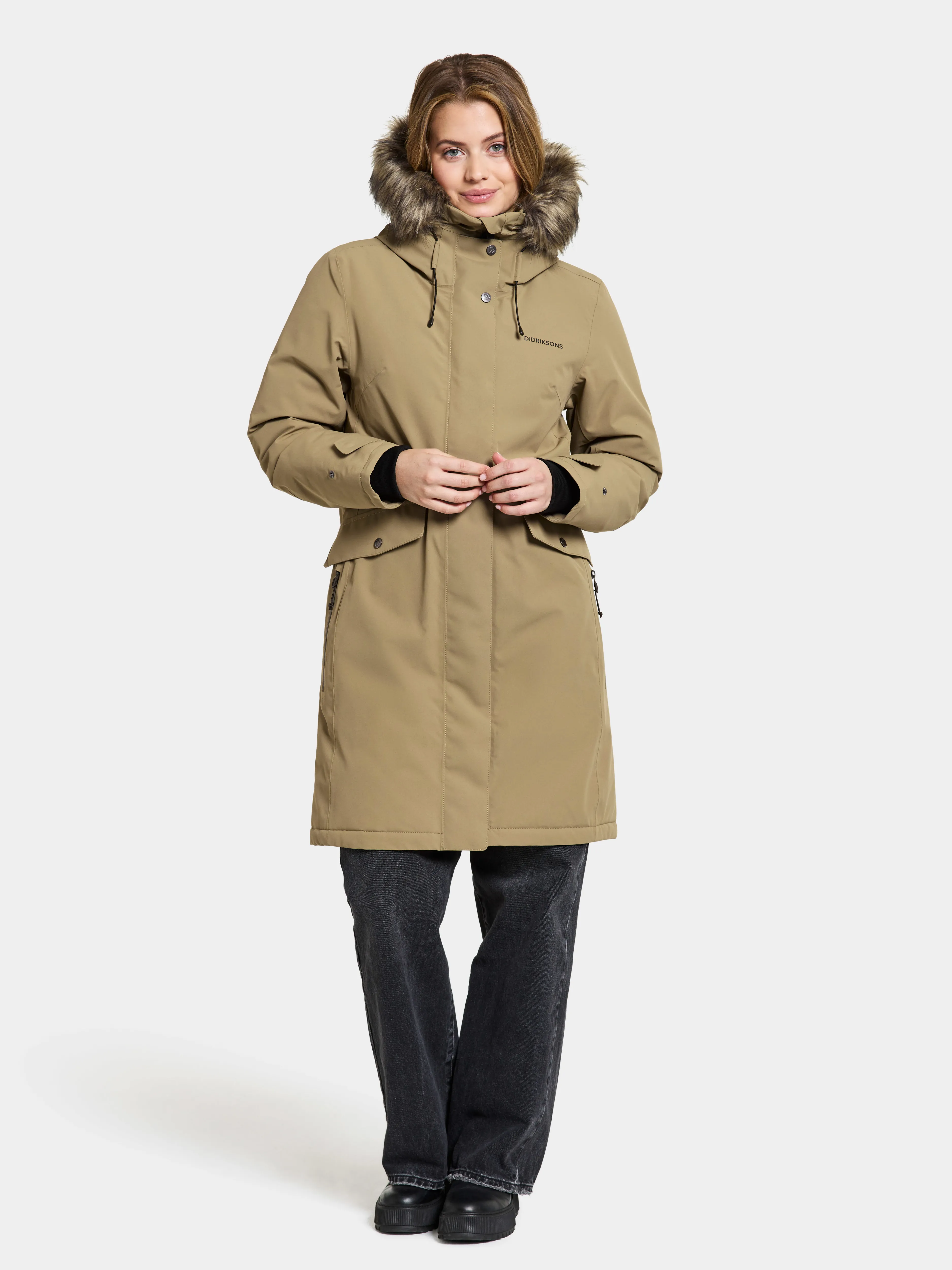 Didriksons Women&#x27;s Erika Parka 3 Wood | Buy Didriksons Women&#x27;s Erika Parka 3 Wood here | Outnorth