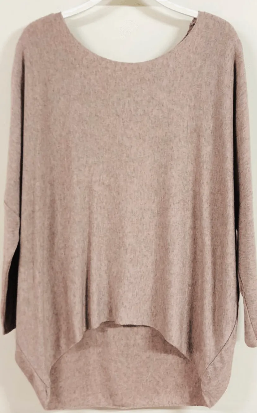 Dolman Lightweight Sweater in Nero Black by Venti 6