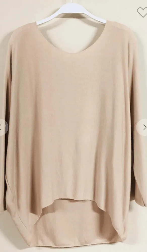 Dolman Lightweight Sweater in Nero Black by Venti 6