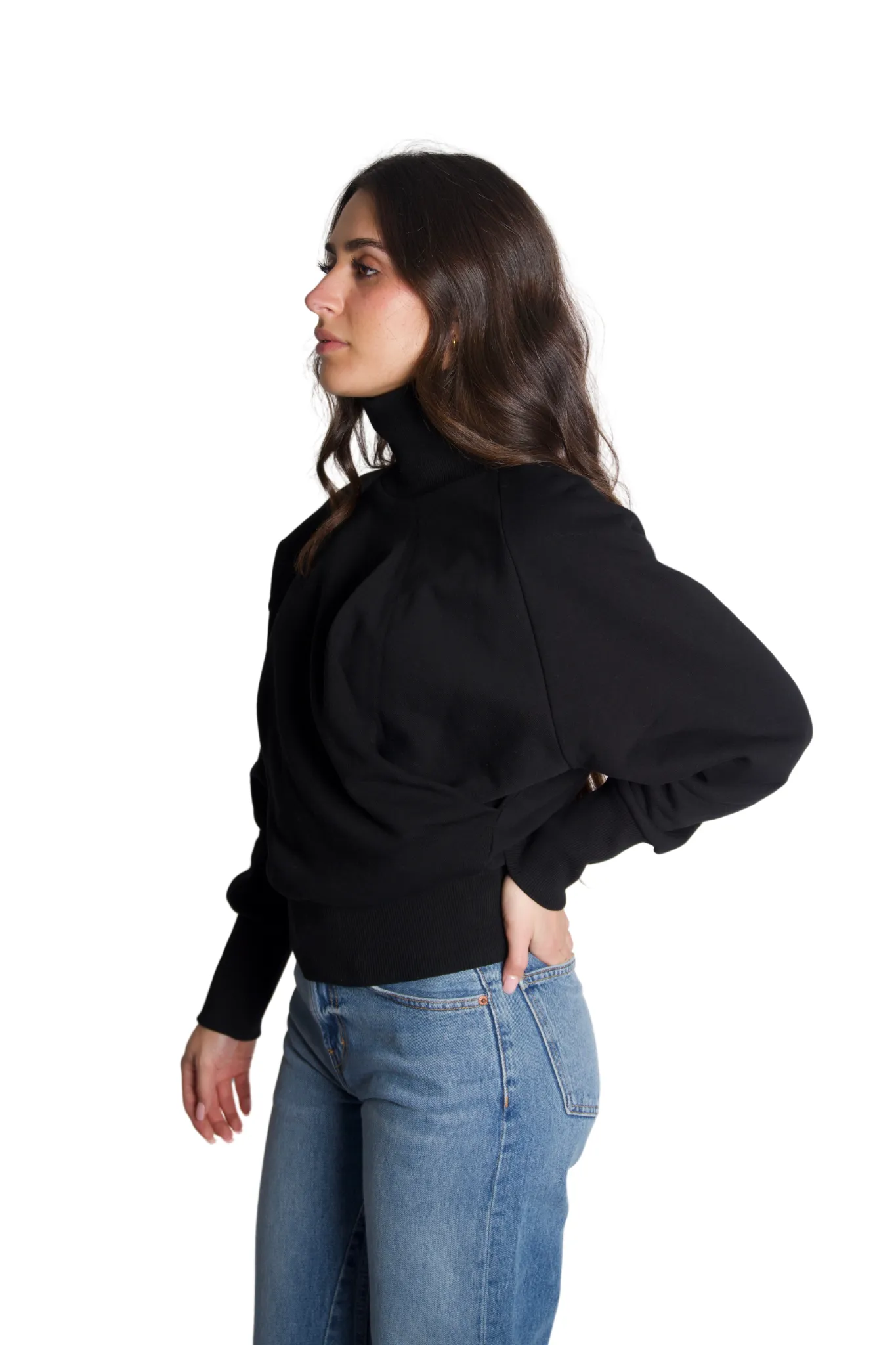 Draped Turtleneck