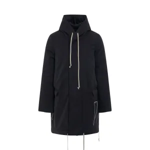 DRKSHDW Woven Fishtail Parka in Black