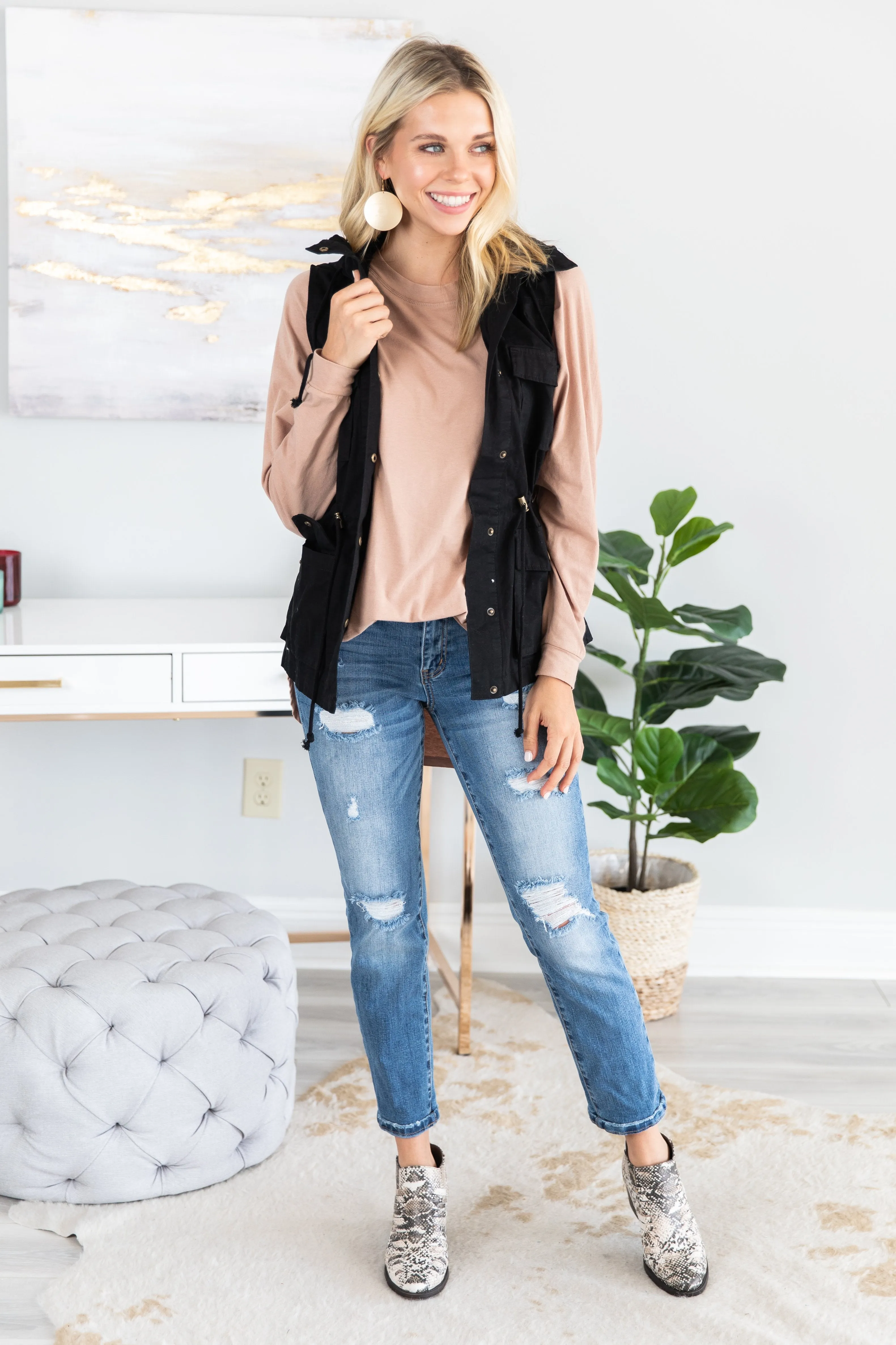 Easy Like Sunday Warm Taupe Brown Tunic