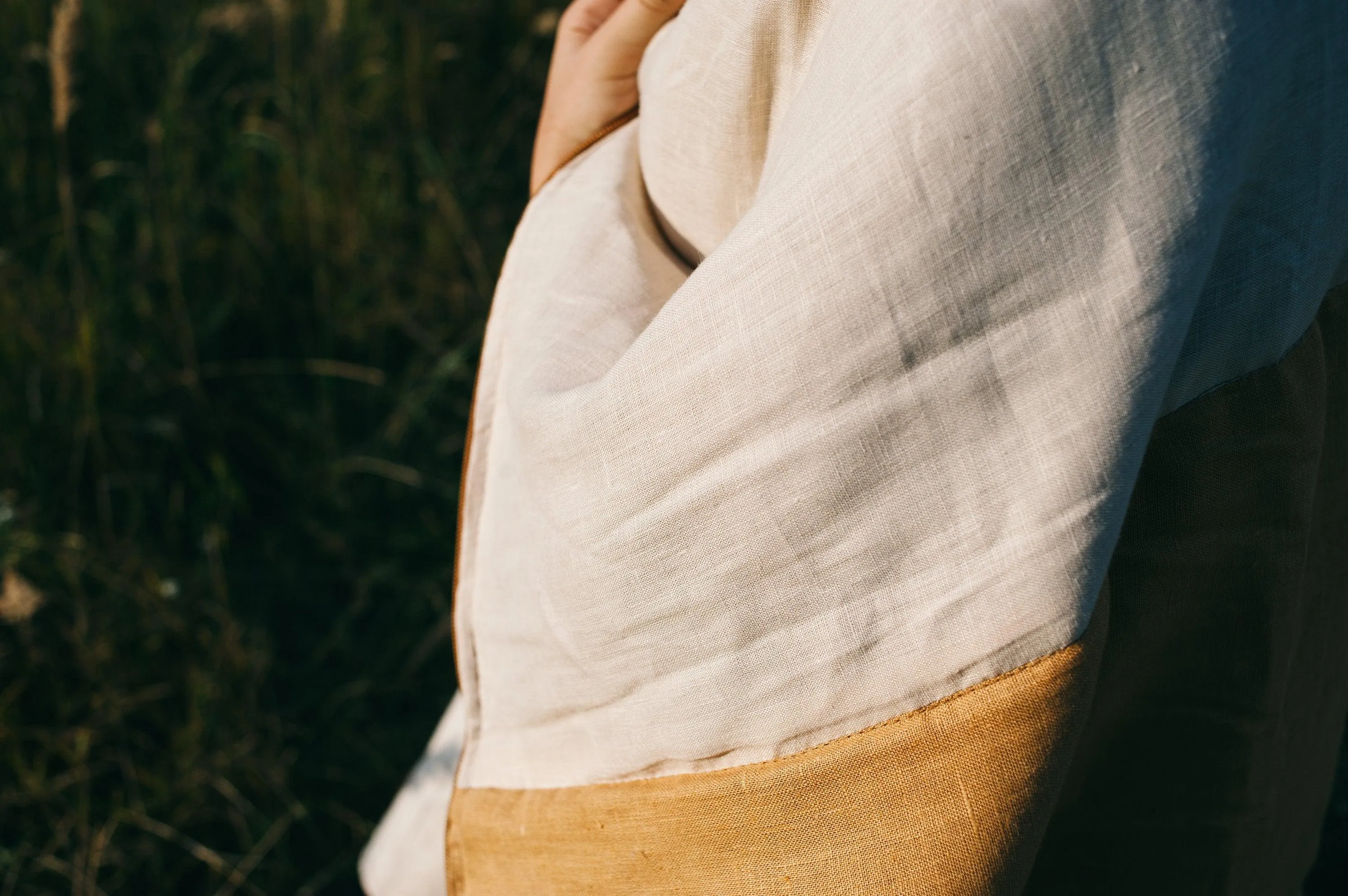 Easy Organic HEMP Sleeping bag in linen fabric- organic hemp fiber filling   linen fabric - hand made