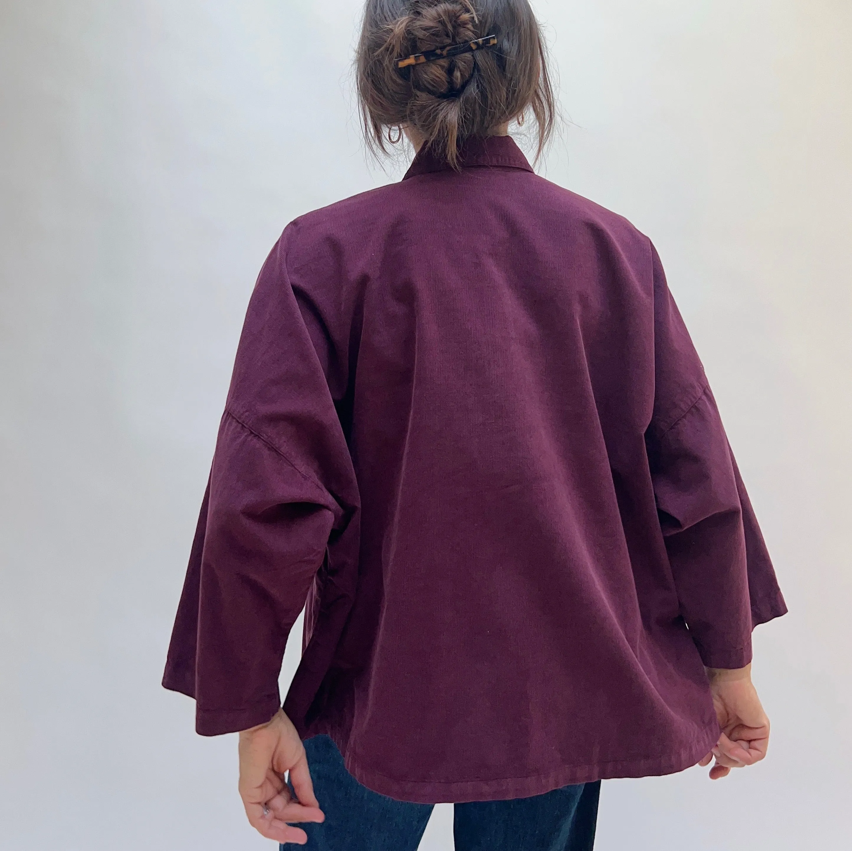 Eleven Stitch | Corduroy Big Shirt in Port