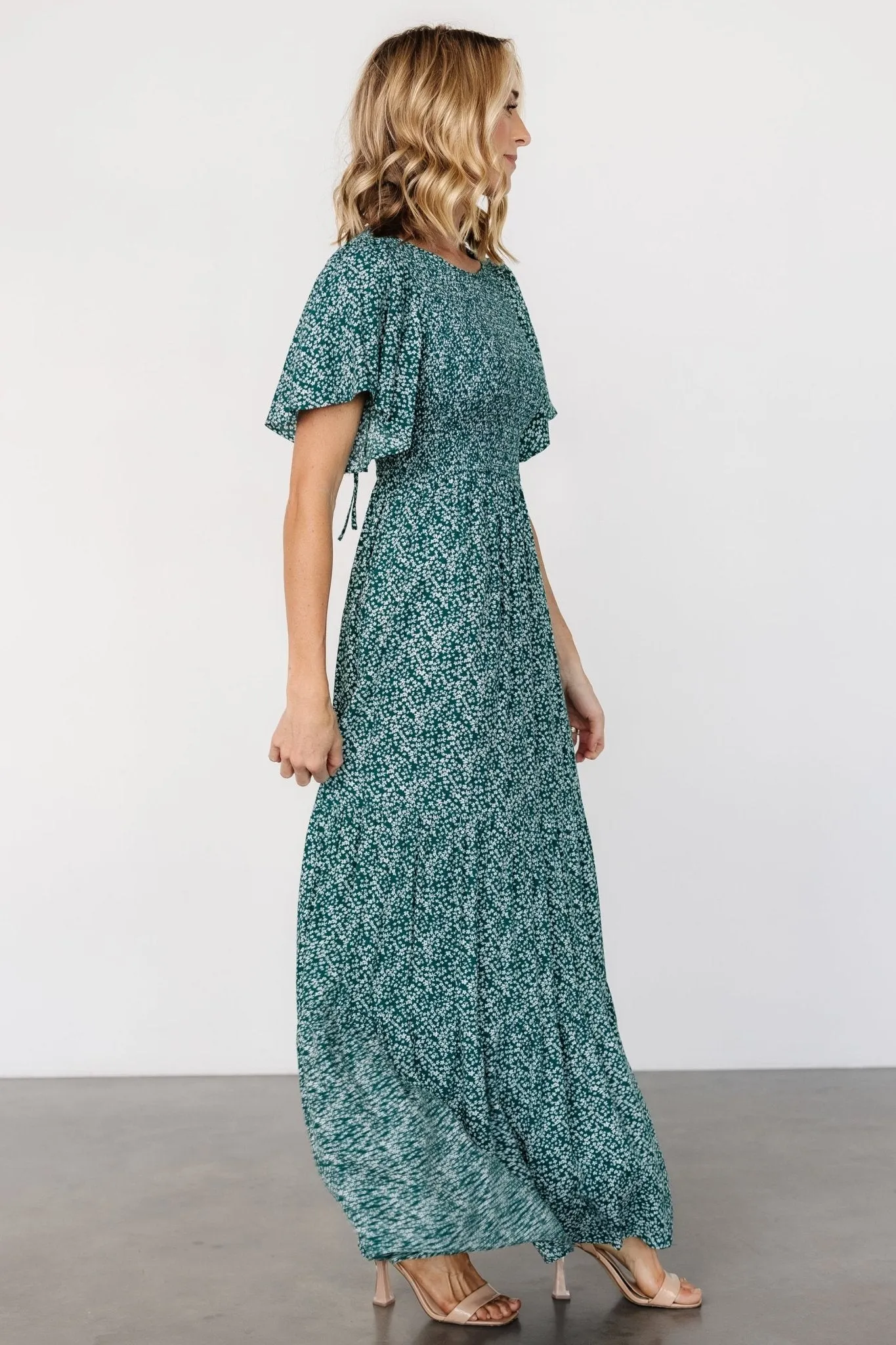 Eliza Maxi Dress | Green Print