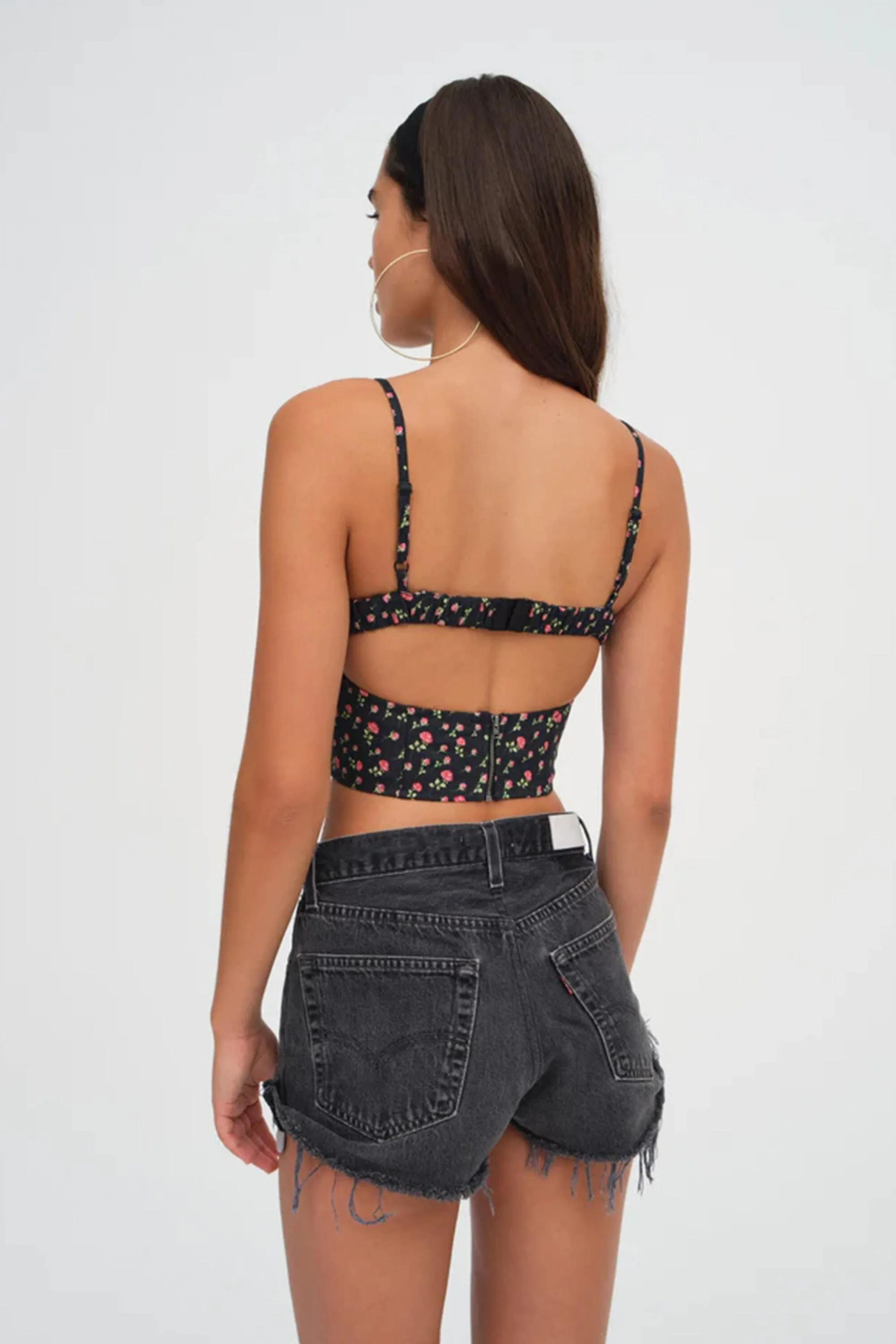 FOR LOVE & LEMONS | Camille Top - Black