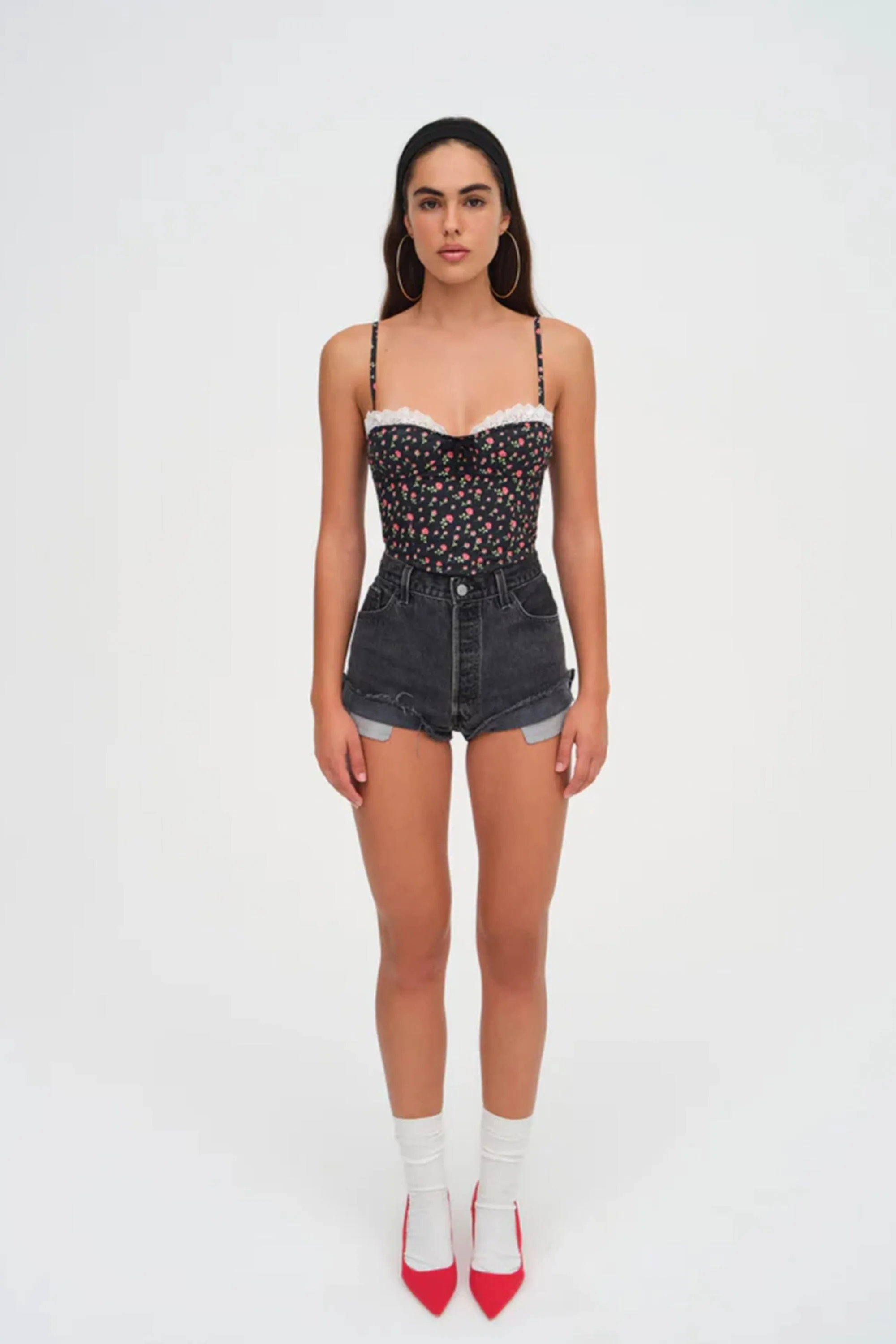 FOR LOVE & LEMONS | Camille Top - Black