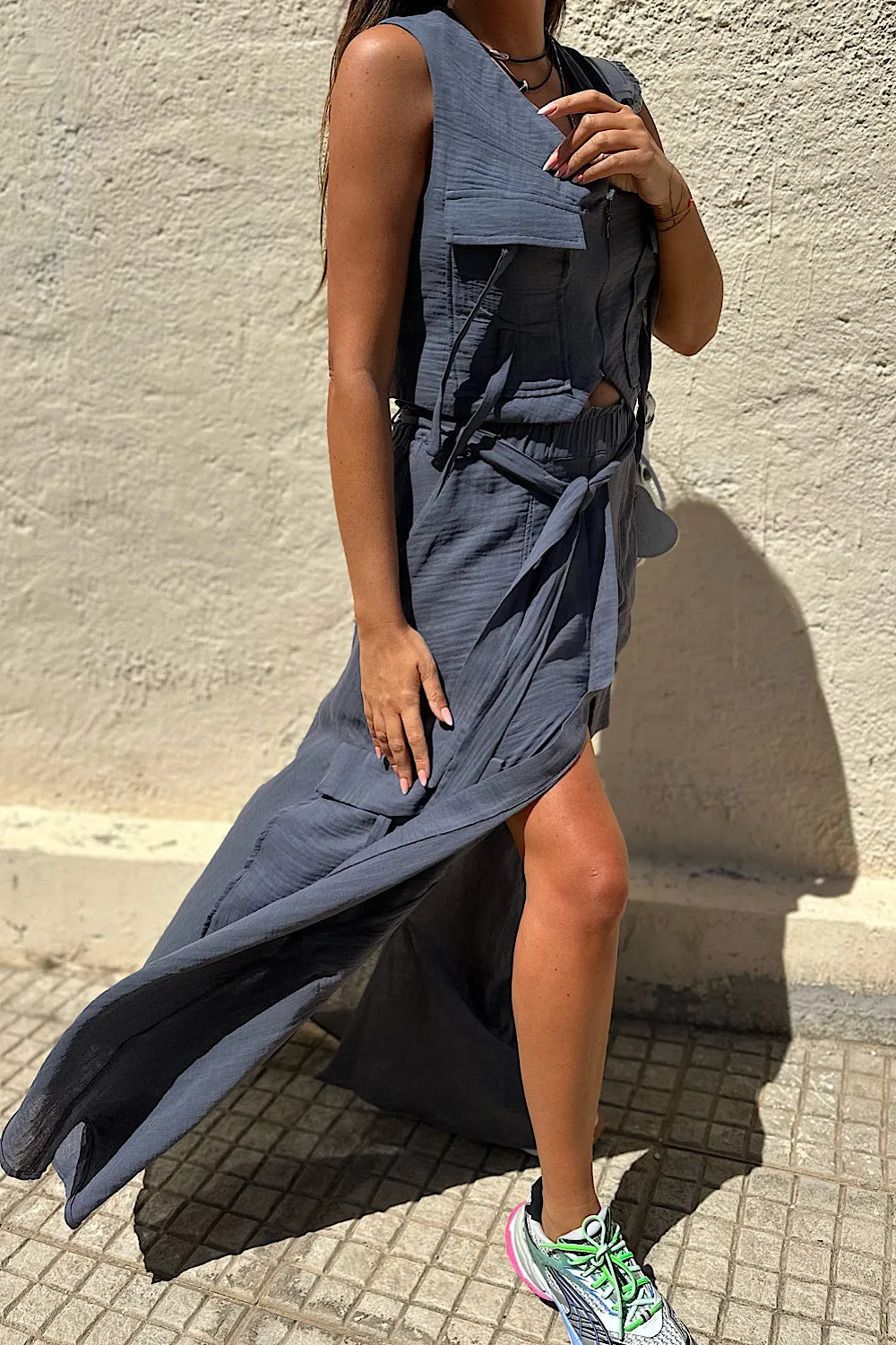 GAUZE CARGO GILET