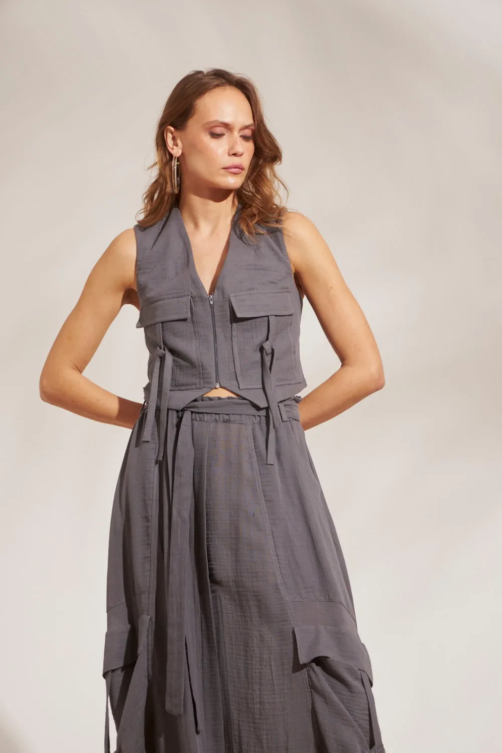 GAUZE CARGO GILET