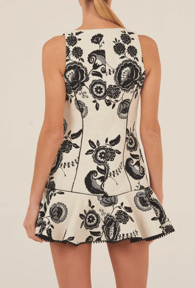 Gery Short Dress in White