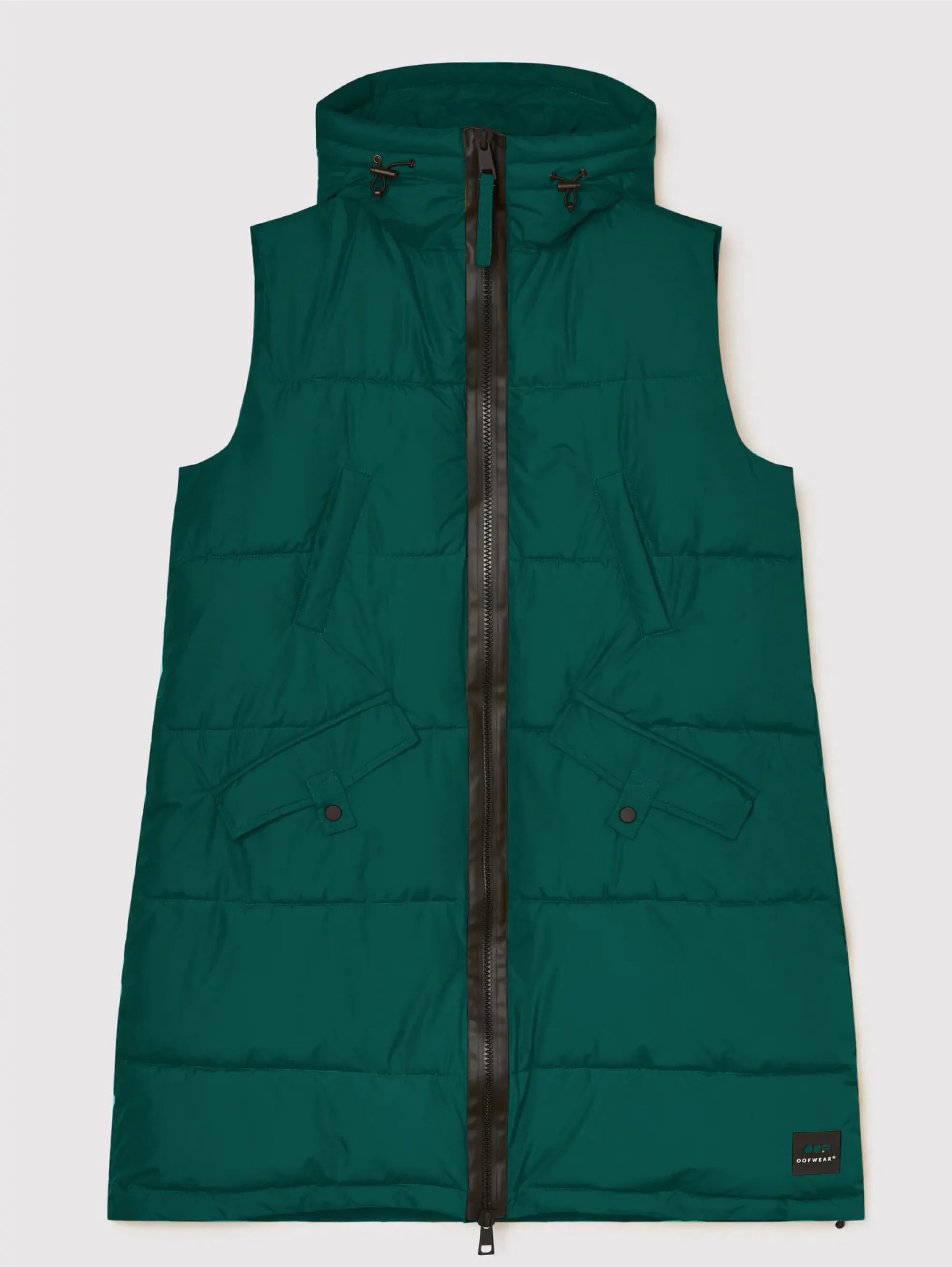 Gilet Lungo Imbottito Pavone