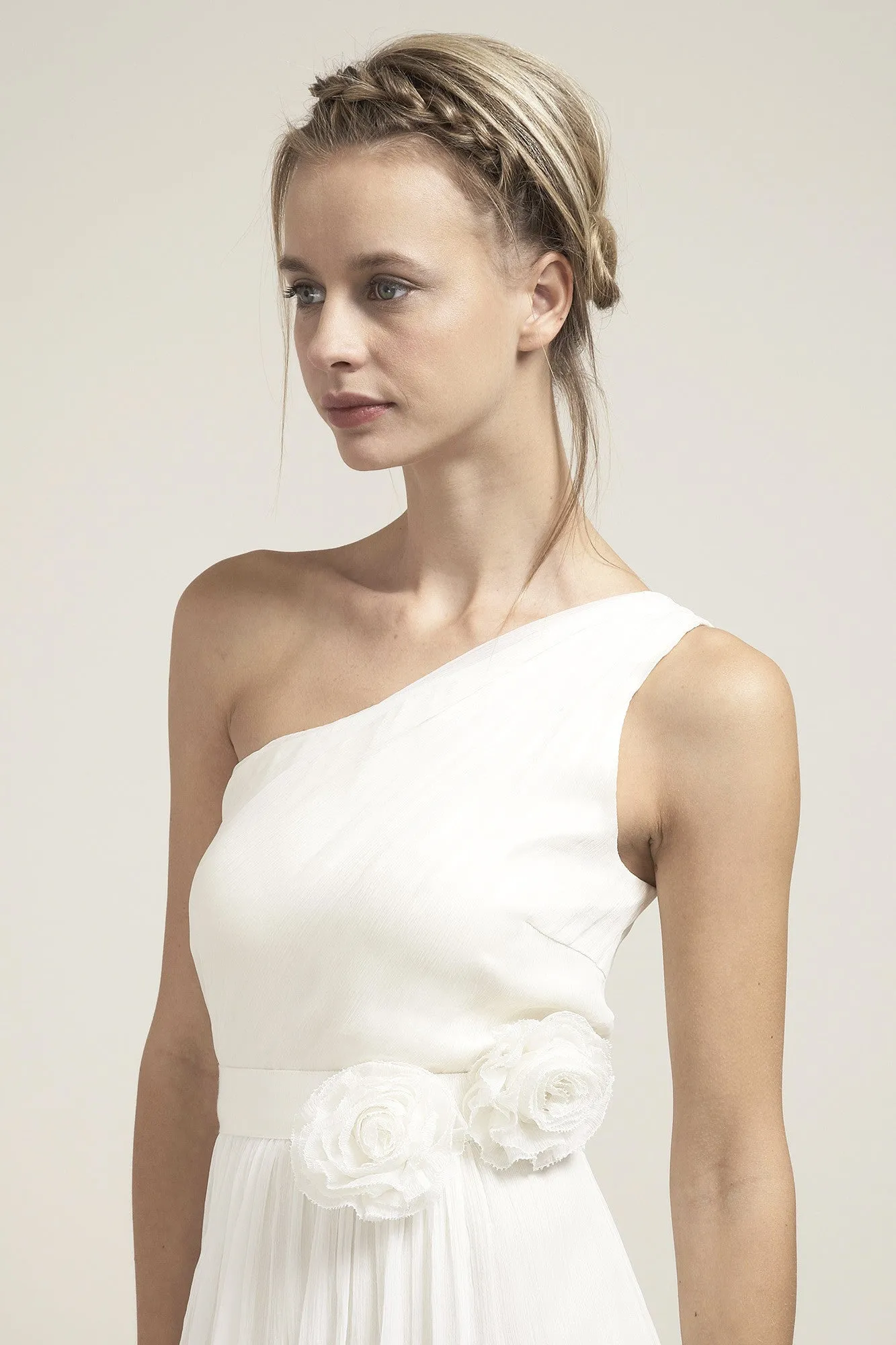 HB6225 Grecian One Shoulder Wedding Dress