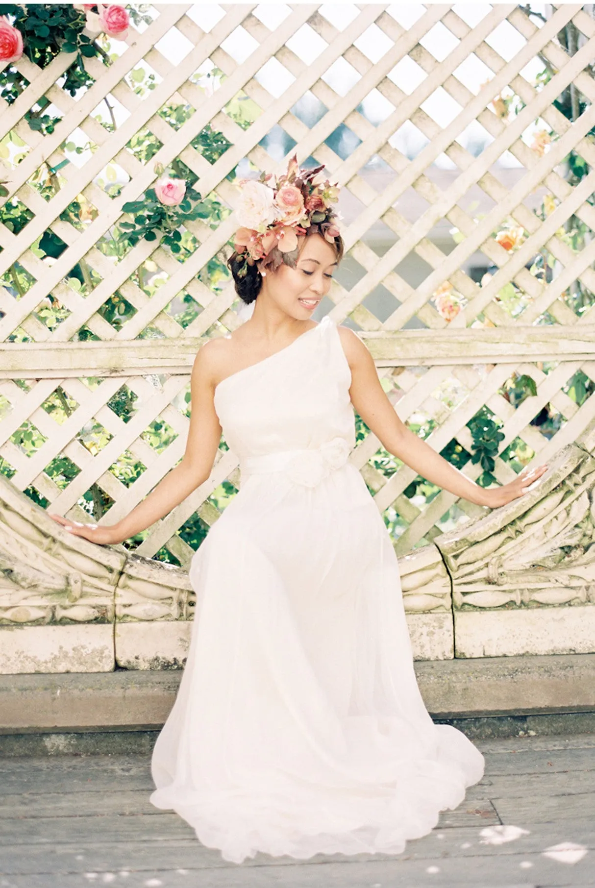 HB6225 Grecian One Shoulder Wedding Dress
