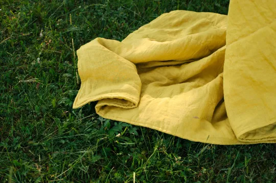 HEMP Linen natural blanket quilt - linen soft fabric   filler organic Hemp fiber - Full Queen King custom size