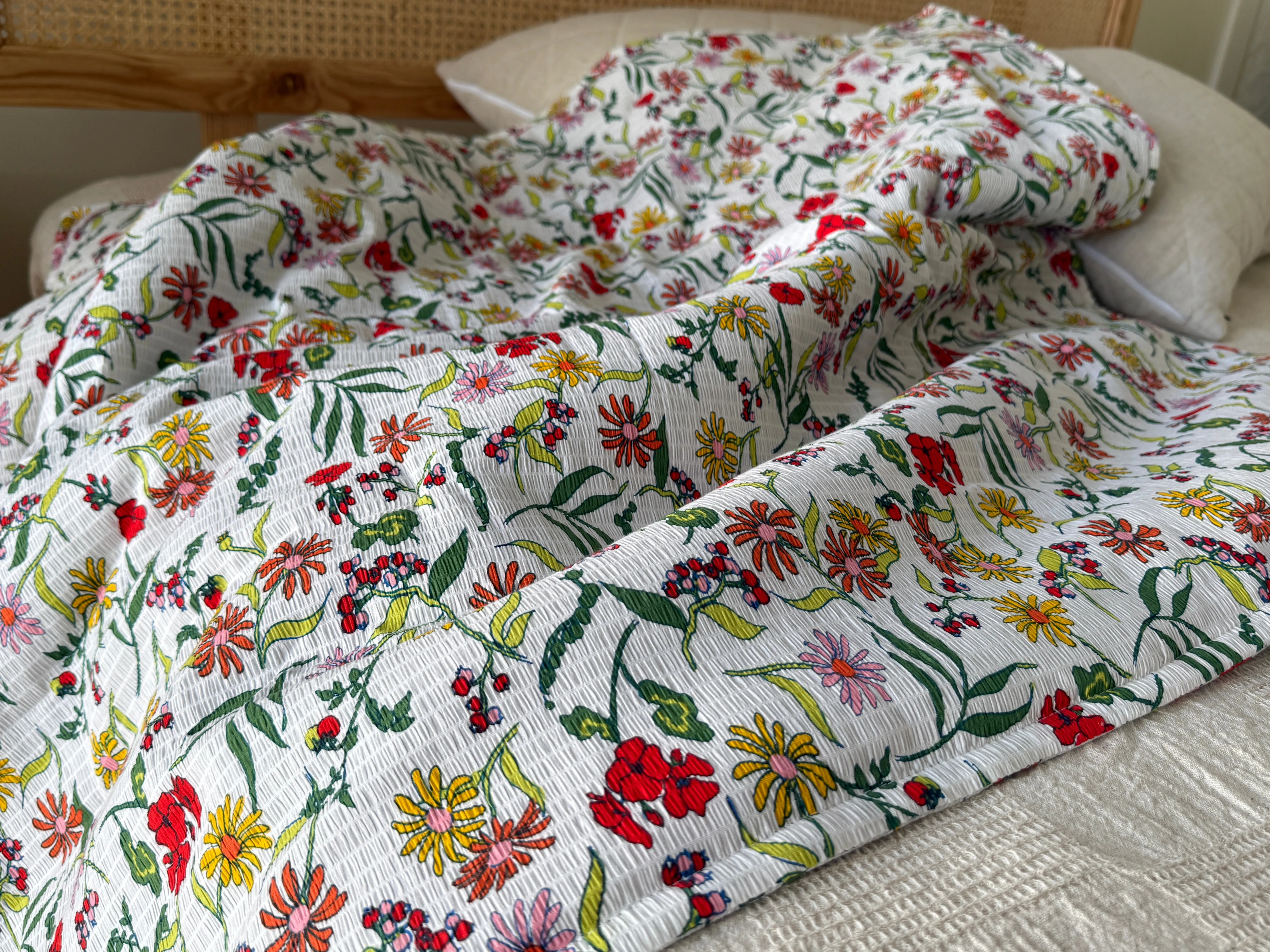 HEMP throw Blanket Summer filled organic Hemp fiber filler in Italian viscose fabric