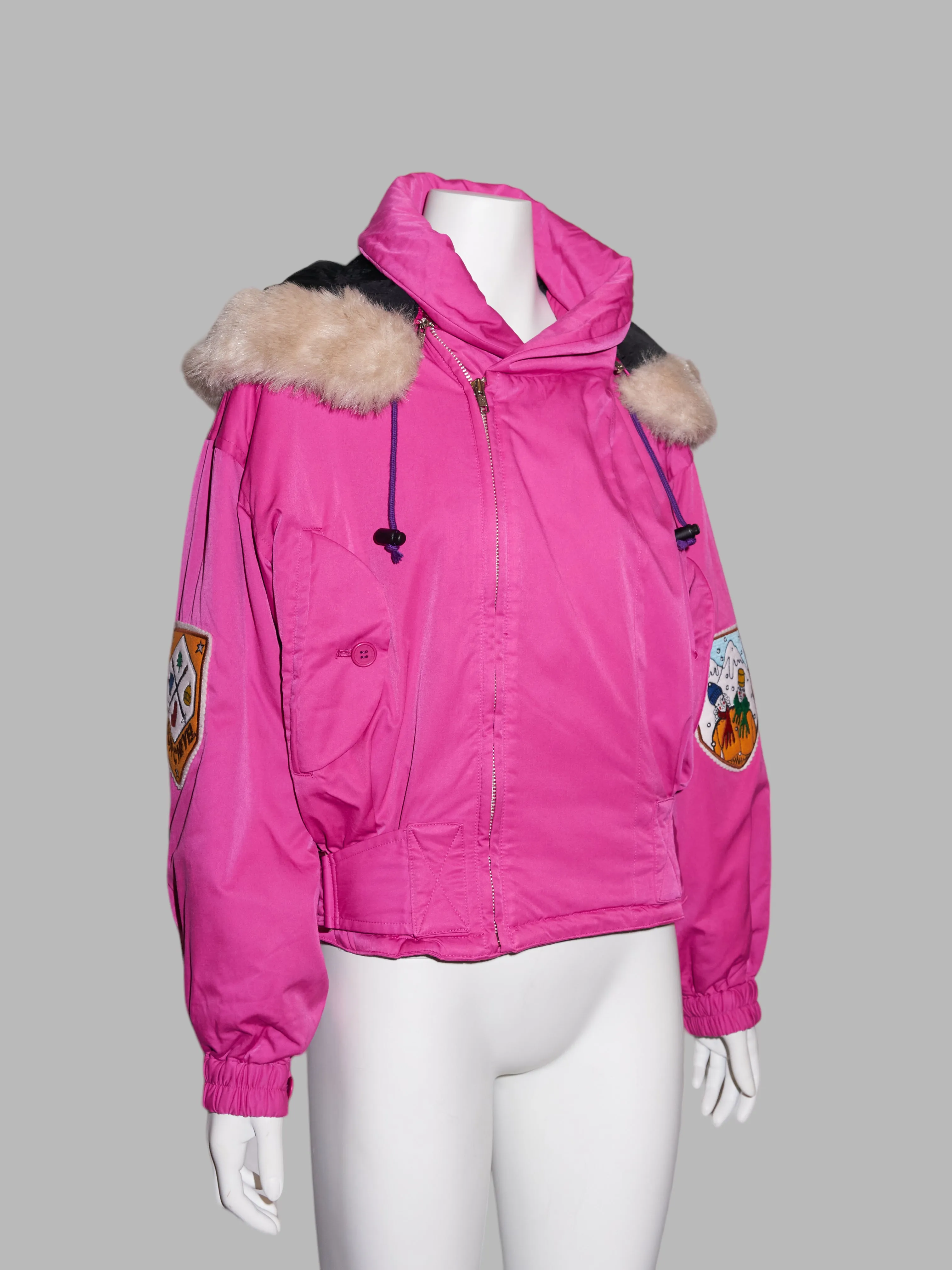 Jean-Charles de Castelbajac Sport 1990s padded pink ski jacket - size 1 S
