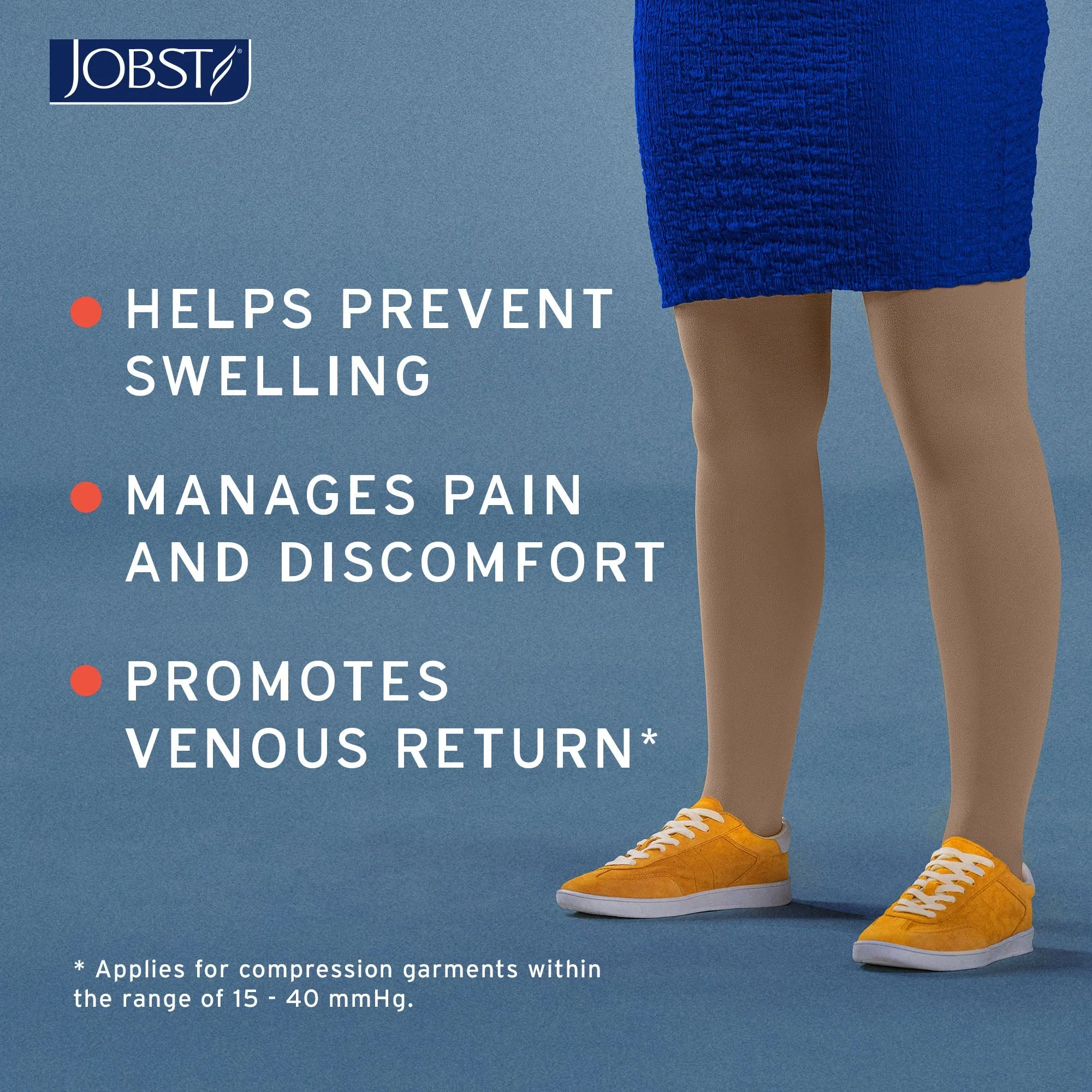 JOBST Relief 15-20 mmHg Compression Stockings, Knee High, Open Toe