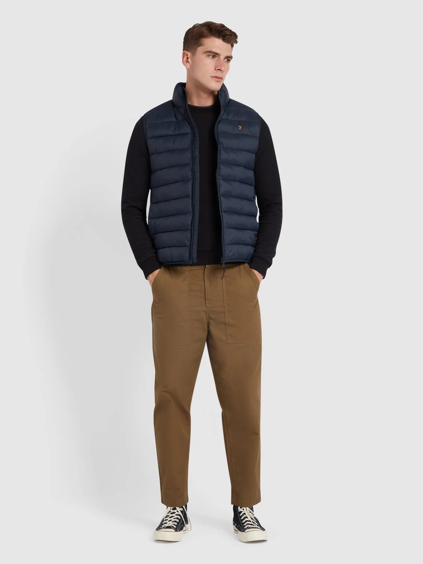 Joel Wadded Gilet In True Navy
