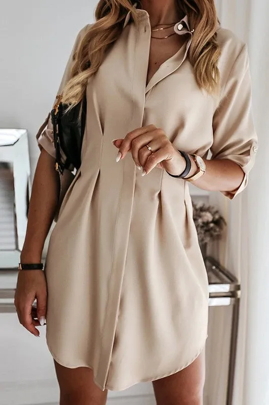 Kali Button Down Shirt Dress