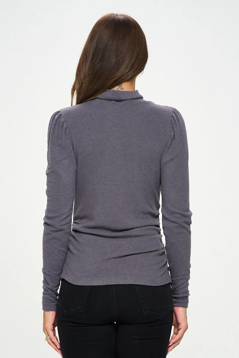 Knit Long Sleeve Turtleneck Top