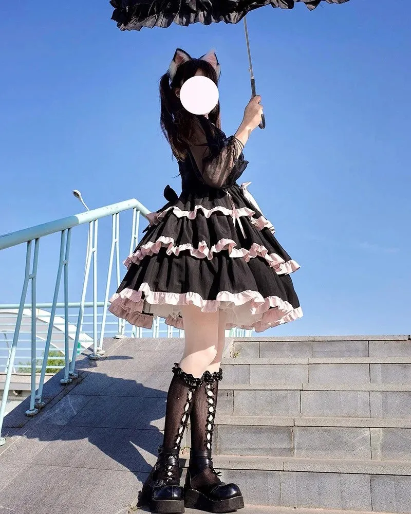 Layered Black Lolita Dress
