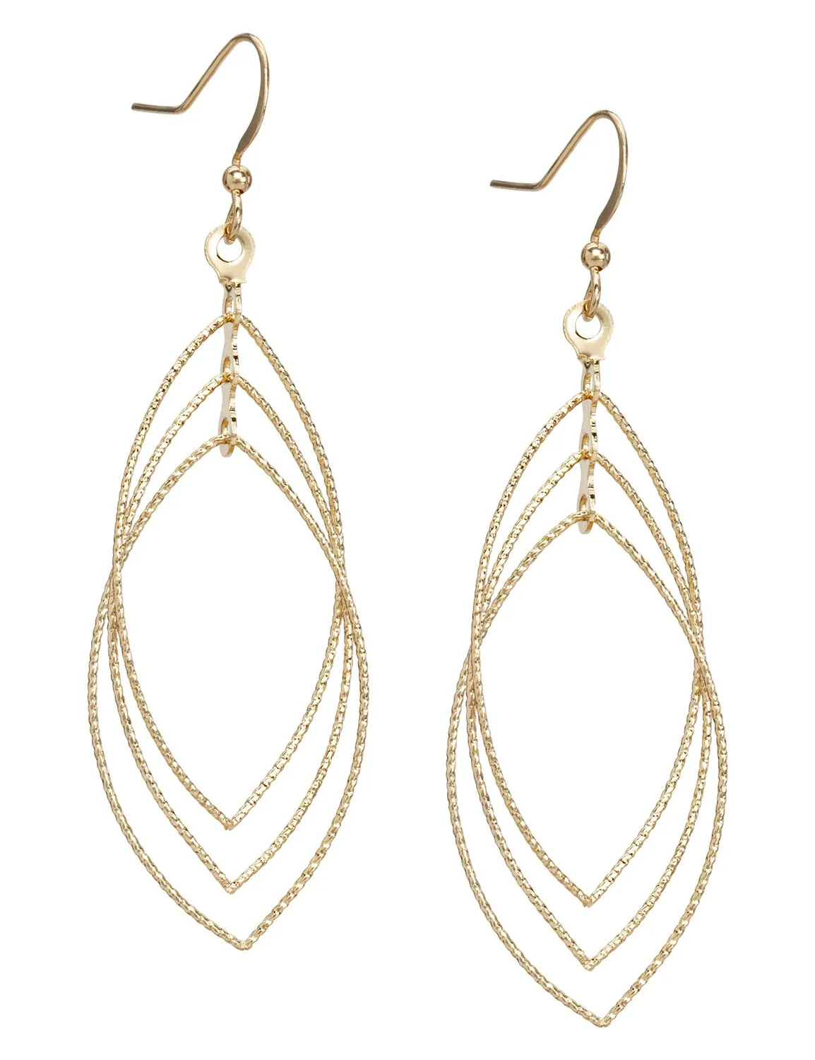 Layered Gold Leaf Earrings
