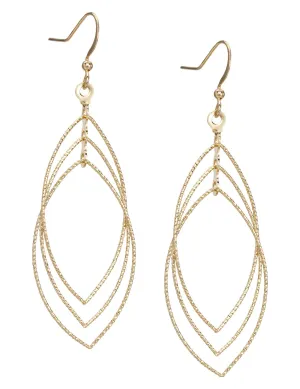 Layered Gold Leaf Earrings