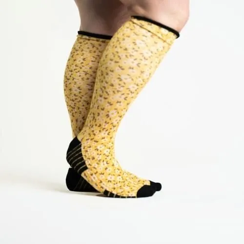 Lazy Daisies Diabetic Compression Socks