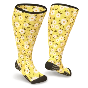 Lazy Daisies Diabetic Compression Socks