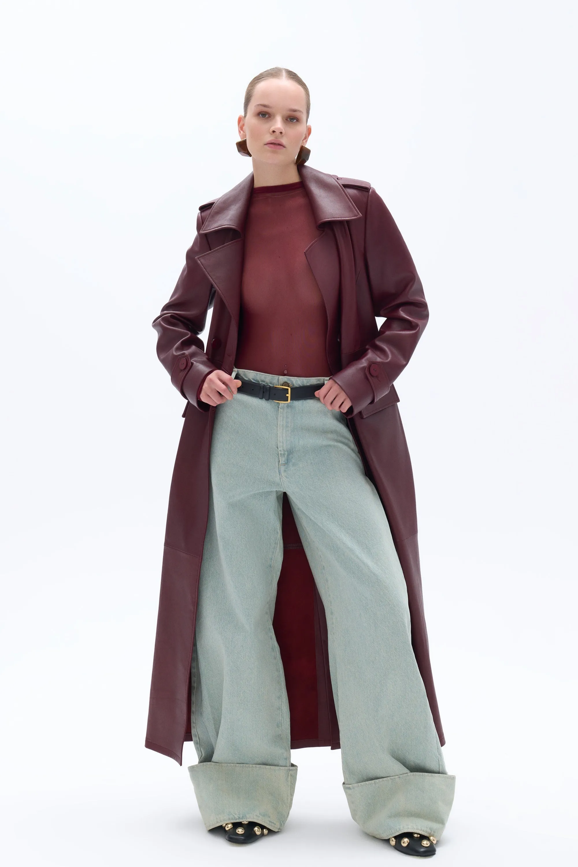 Leather Trench Coat