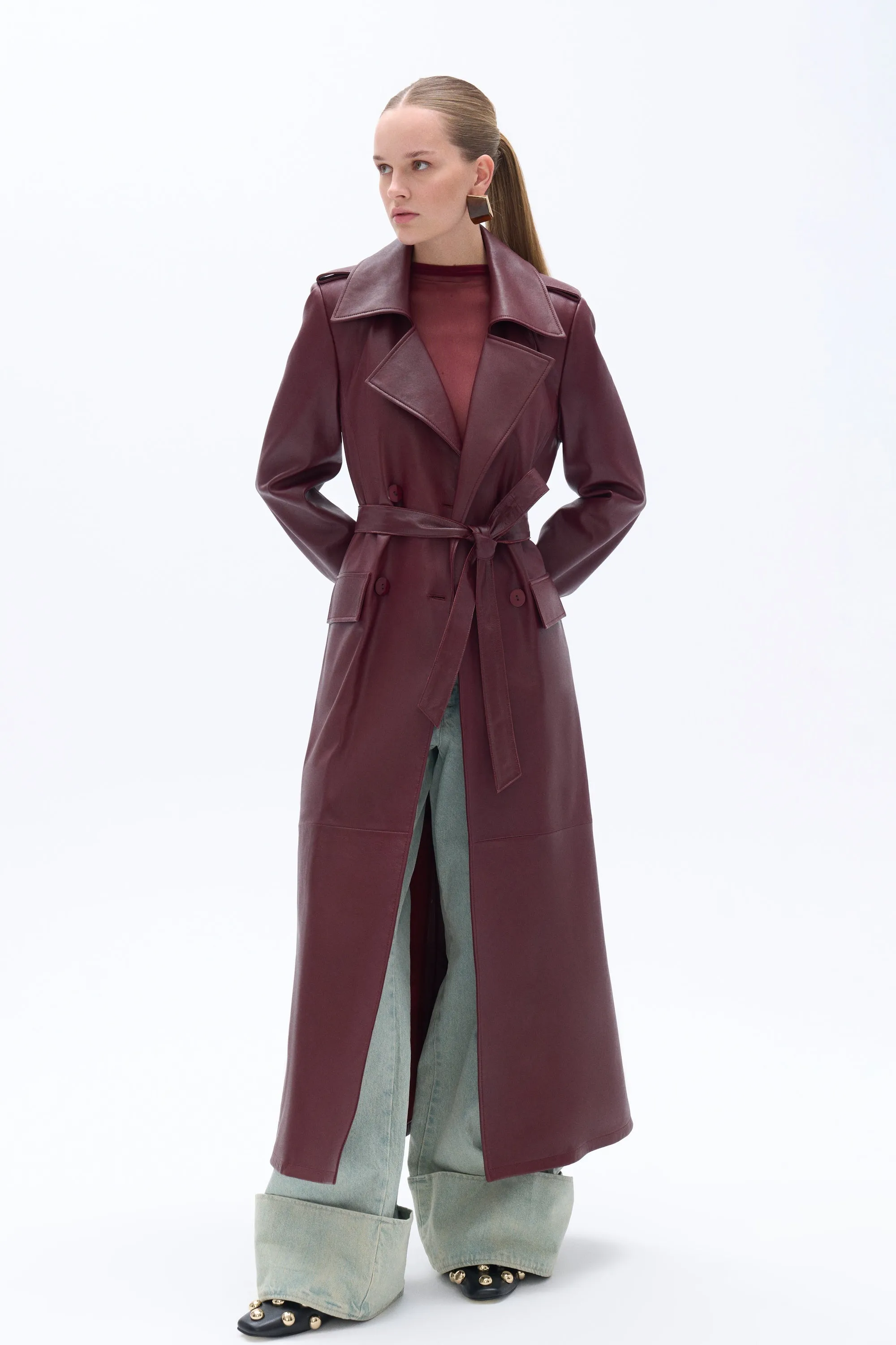 Leather Trench Coat