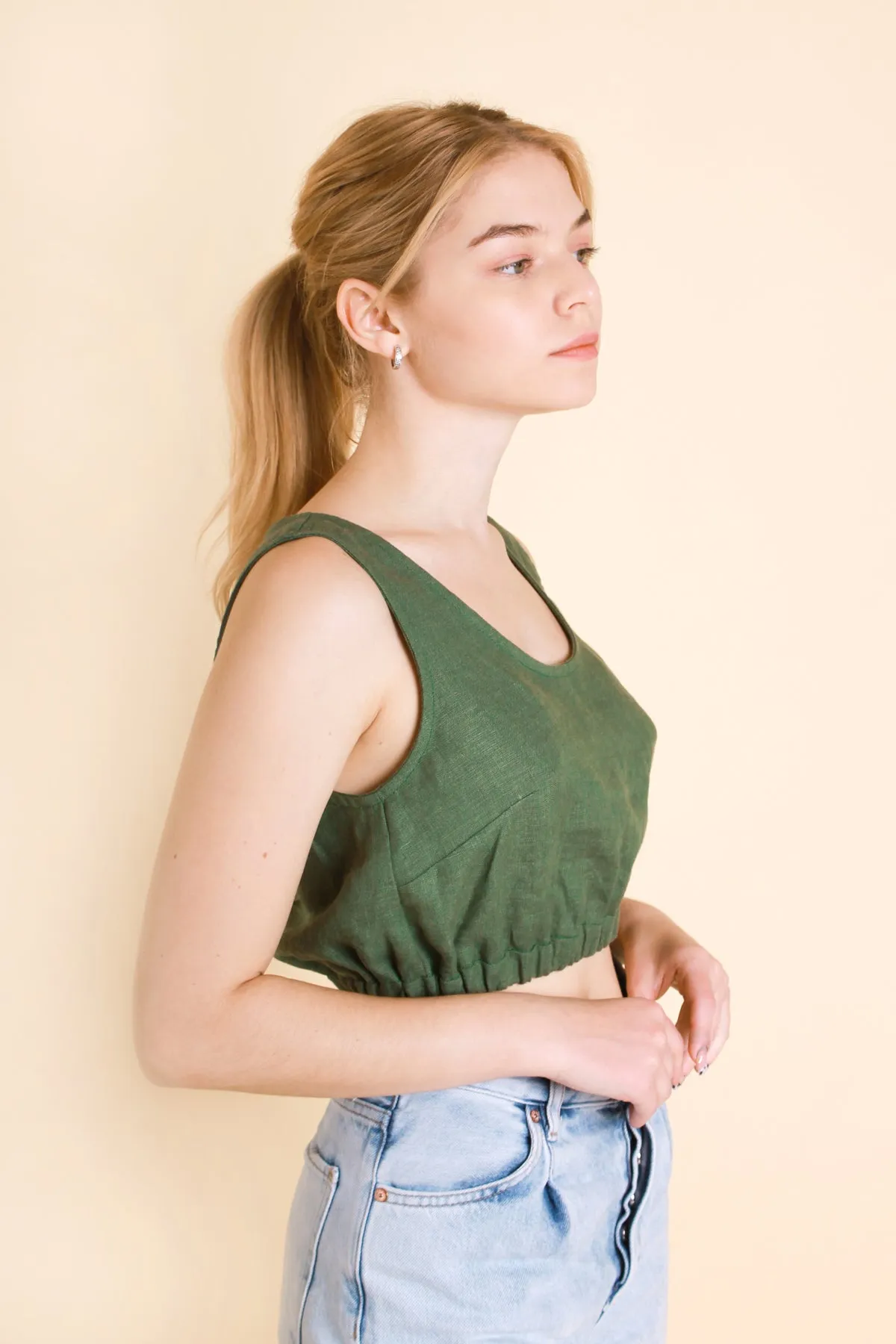 Linen Crop Top BONYA