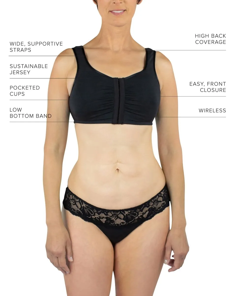 Maia Front Close Bra in Black