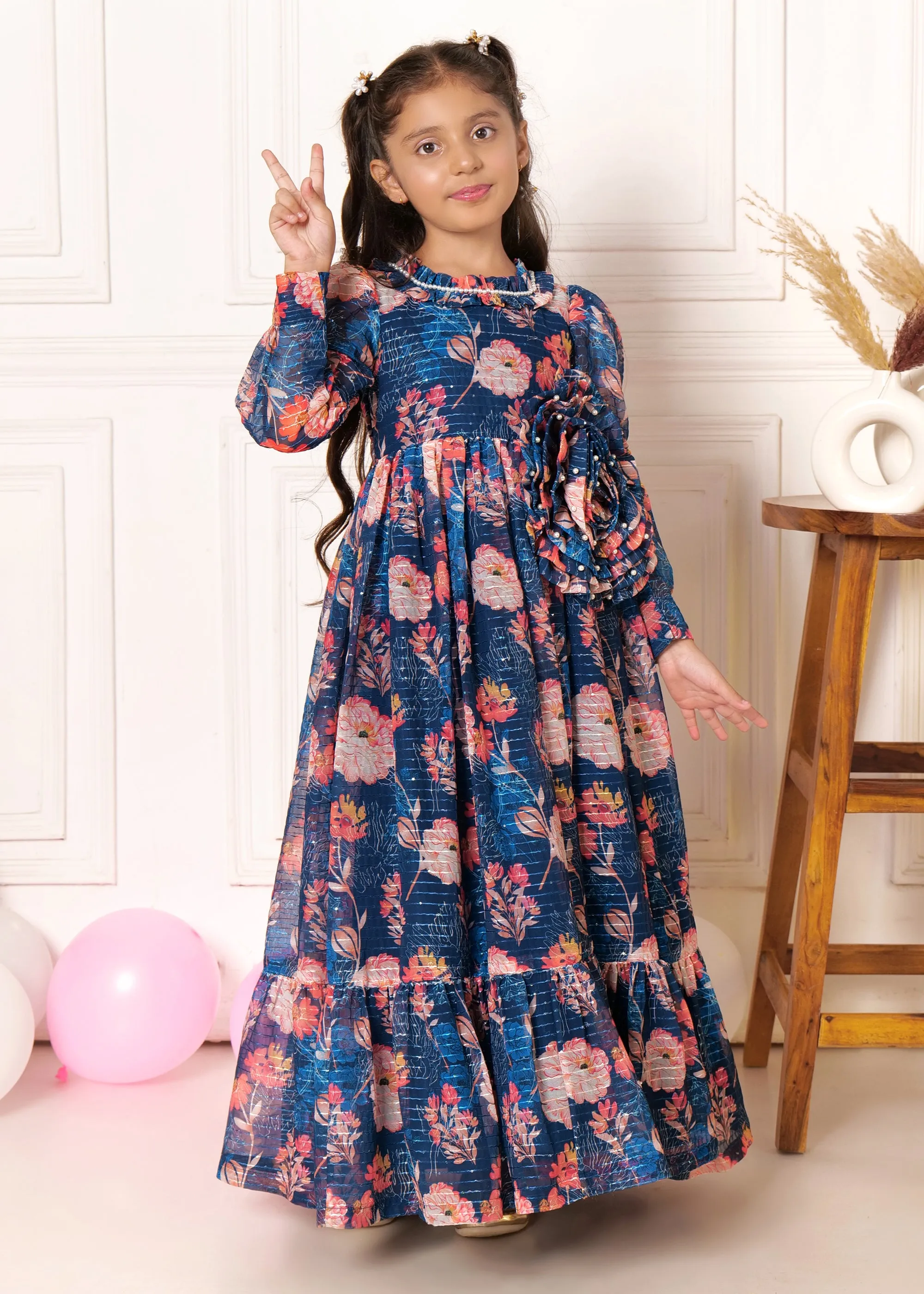 Midnight Garden Floral Maxi Dress