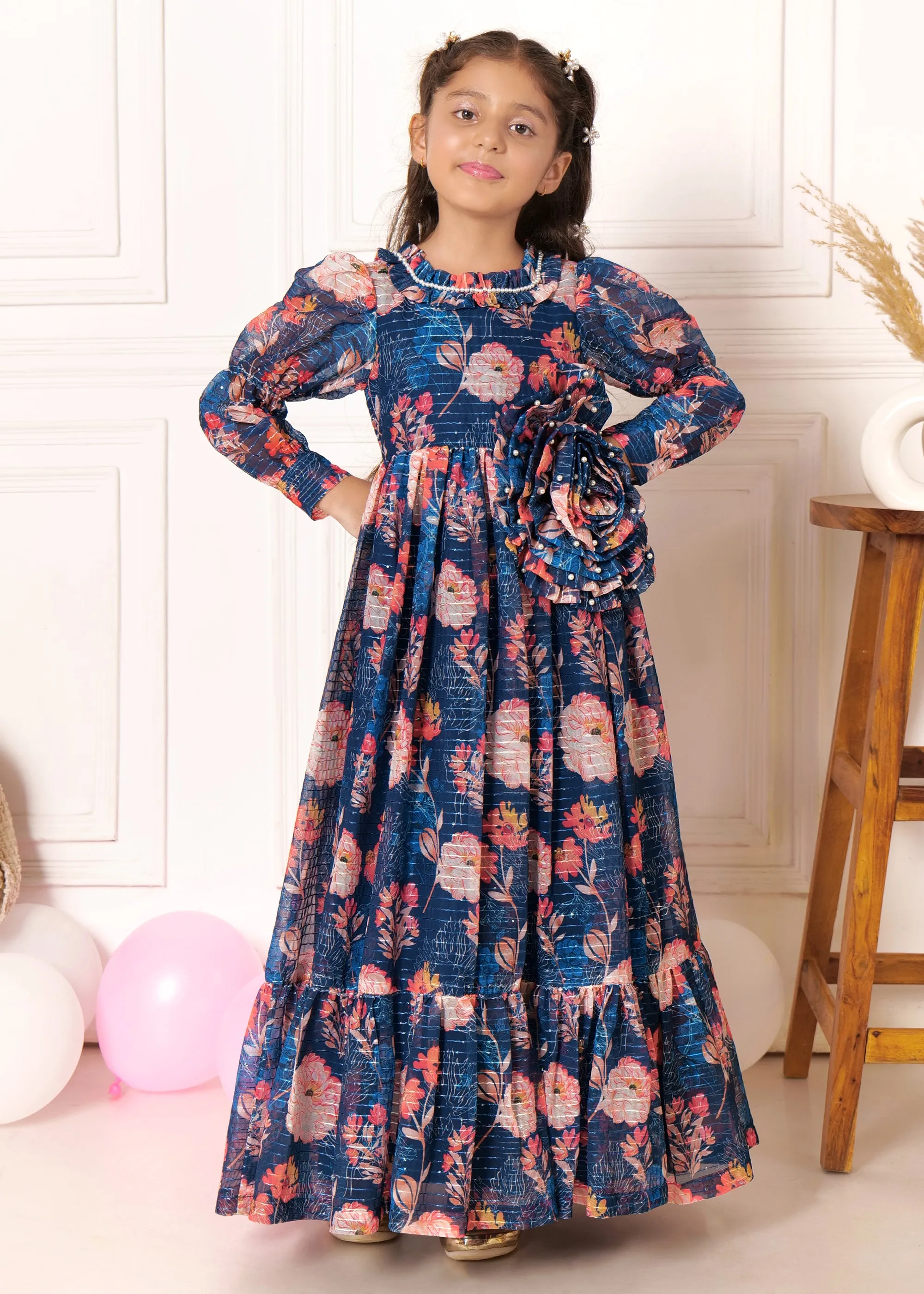Midnight Garden Floral Maxi Dress